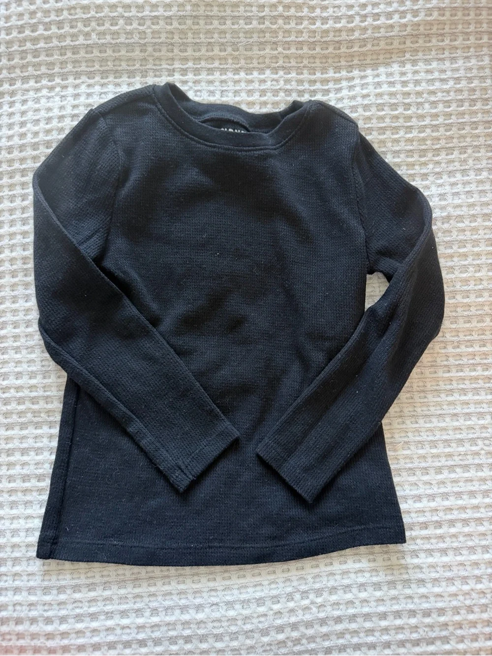 Old Navy Black Crew Neck Thermal Sweater